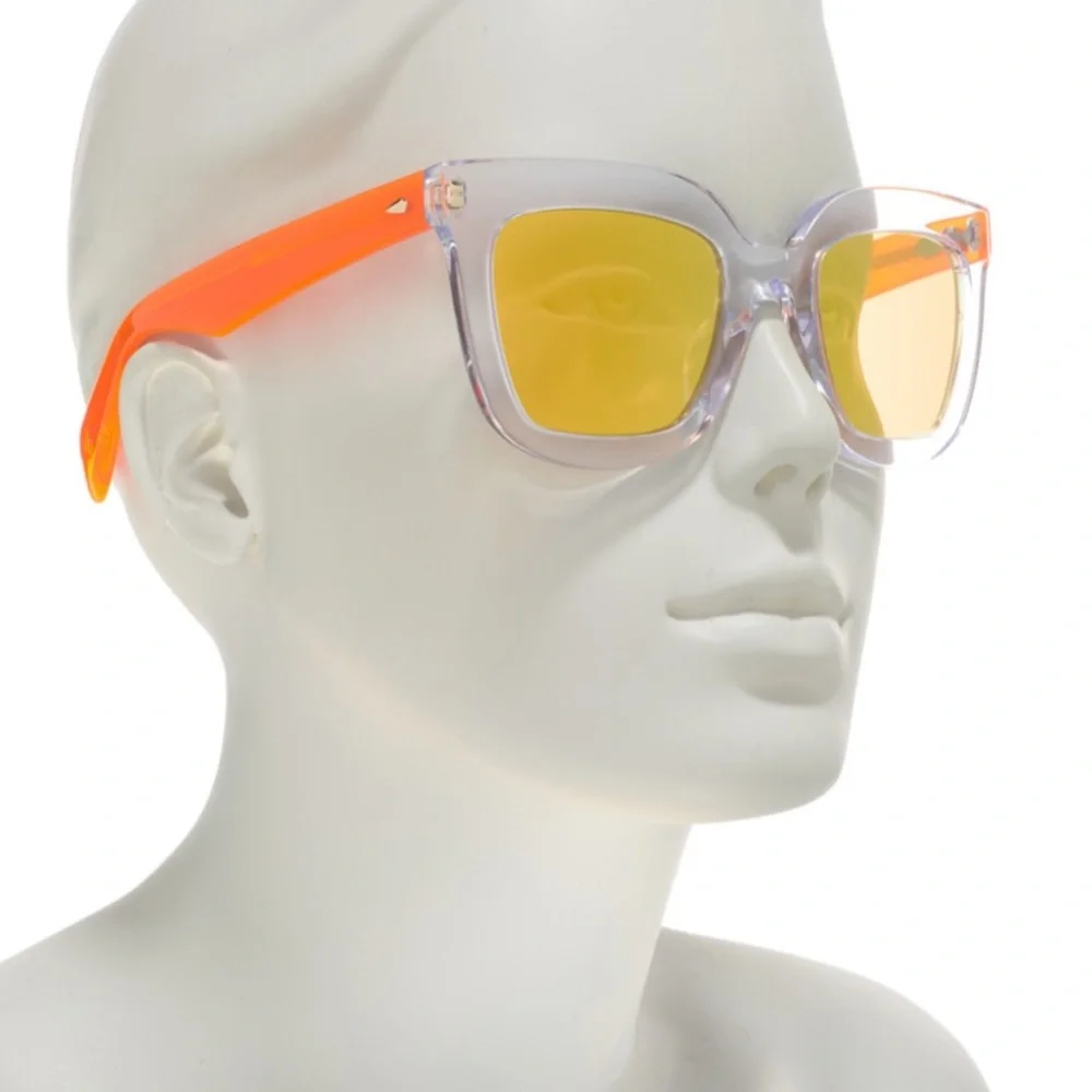 RAG & BONE Sunglasses - 52mm Clear Square Frame Sunglasses NEW